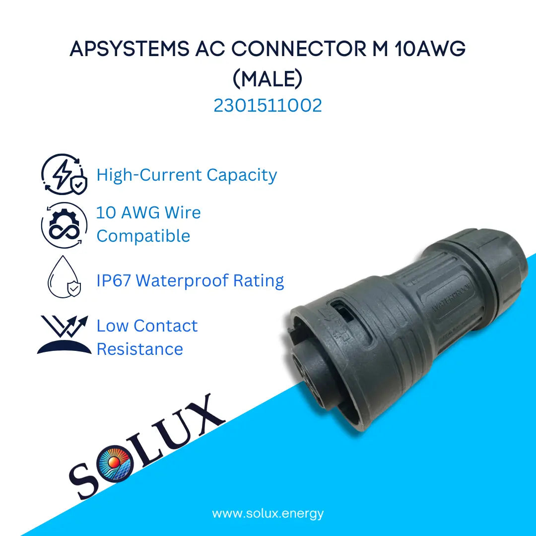 This is an image of APSmart 2300931202 AC Cable Connector (Male)